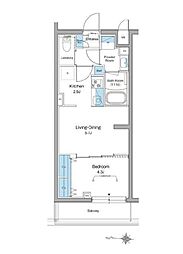 ルフォンリヴェント杉並永福 1LDKの間取図画像