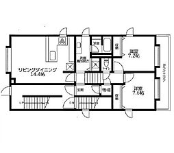 東京メトロ丸ノ内線 荻窪駅 徒歩13分の賃貸マンション 1階2LDKの間取り