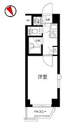 JR中央線 西荻窪駅 徒歩8分の賃貸マンション 3階1Kの間取り