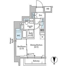 東京メトロ丸ノ内線 中野新橋駅 徒歩6分の賃貸マンション 1階1DKの間取り