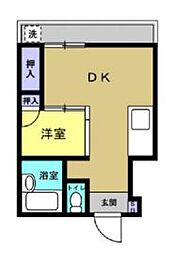JR中央線 中野駅 徒歩10分の賃貸マンション 5階1DKの間取り
