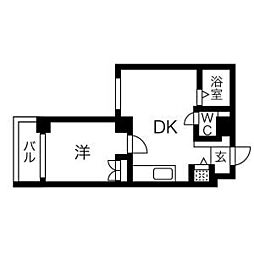 東京メトロ丸ノ内線 方南町駅 徒歩9分の賃貸アパート 2階1DKの間取り