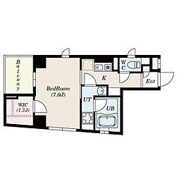 西武新宿線 野方駅 徒歩10分の賃貸マンション 5階1Kの間取り