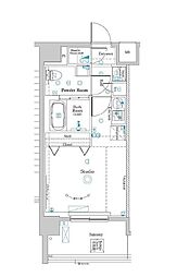 東京メトロ丸ノ内線 中野富士見町駅 徒歩4分の賃貸マンション 10階1Kの間取り