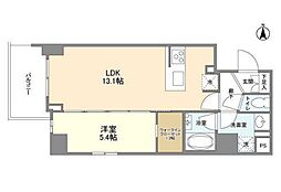 コンフォリア桜上水 1LDKの間取図画像
