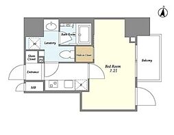 ORSUS中野 1Kの間取図画像
