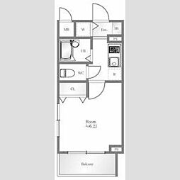 セントパレス方南町 1Kの間取図画像