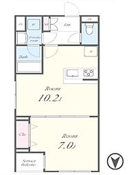 Residence Koenji Square 1LDKの間取図画像