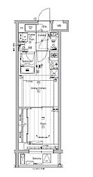 PREMIUMCUBE東高円寺 1DKの間取図画像
