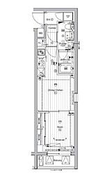 PREMIUMCUBE東高円寺 1DKの間取図画像