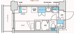 キャンパスヴィレッジ元住吉テラス 3階ワンルームの間取り