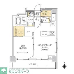 グレーシアフィット横浜 1LDKの間取図画像