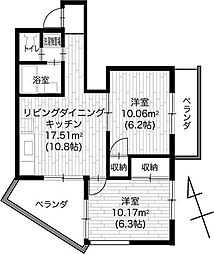 間取図画像 2LDK