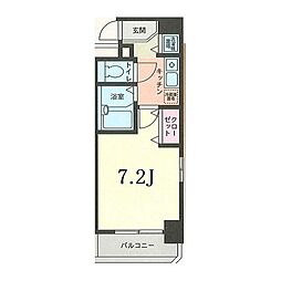 アーク横浜東白楽 1Kの間取図画像
