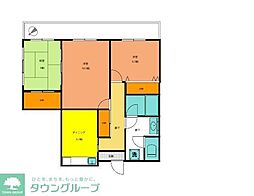 安西ビル 3DKの間取図画像