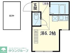 タウン妙蓮寺 ワンルームの間取図画像