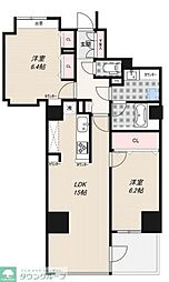 アマックス横浜 2LDKの間取図画像