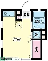 ジュネス白楽 ワンルームの間取図画像
