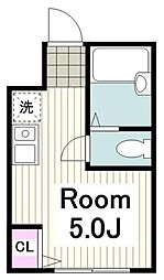 シャンティヒル白楽 ワンルームの間取図画像