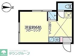 エルハイム鶴見 ワンルームの間取図画像