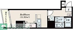 CourtTower新横浜 ワンルームの間取図画像