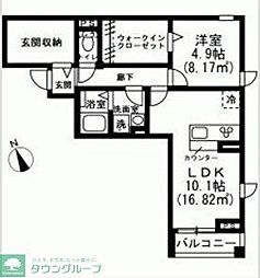 メゾンルミエール 1LDKの間取図画像