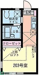 グランドソレイユ平間 ワンルームの間取図画像