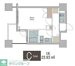 ベルファース東神奈川 1Kの間取図画像