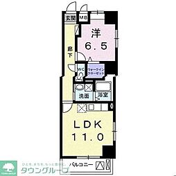 グランスイート新横浜1 1LDKの間取図画像