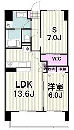 ブルーブラン新横浜 2LDKの間取図画像