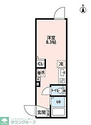SENYO SQUARE 武蔵小杉 ワンルームの間取図画像