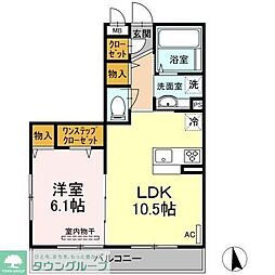 プピレ・HK 1LDKの間取図画像