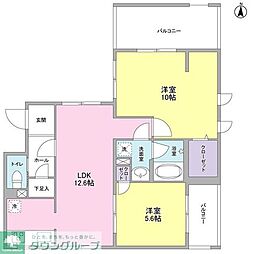 フェリチターレ 2LDKの間取図画像
