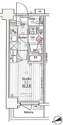 グランド・ガーラ横浜 1Kの間取図画像