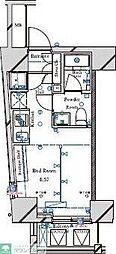 ARTESSIMOLINKDISERA ワンルームの間取図画像