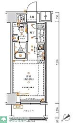 スパシエ東神奈川 1Kの間取図画像