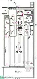 GALASTATION横浜大口 1Kの間取図画像
