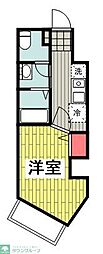 CourtTower新横浜 1Kの間取図画像