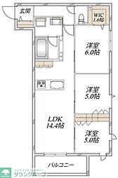 練馬区向山3丁目マンション 3LDKの間取図画像