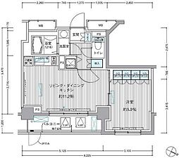 ヒューリックレジデンス茗荷谷 1LDKの間取図画像