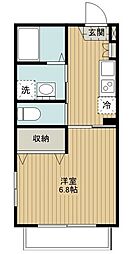 東京メトロ副都心線 平和台駅 徒歩12分の賃貸マンション 3階1Kの間取り