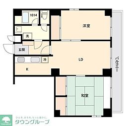西武池袋線 東長崎駅 徒歩6分の賃貸マンション 4階2LDKの間取り