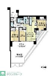 バウス氷川台 1階3LDKの間取り