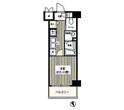 Ｓｃｅｎａ　Ｍ 7階1Kの間取り