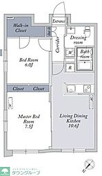 Ｌａ　Ｄｏｕｃｅｕｒ文京大塚ＥＡＳＴ 4階2LDKの間取り