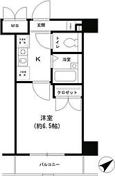 Ｔ＆Ｇ東池袋マンション 8階1Kの間取り