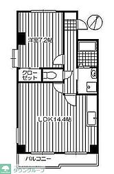 アーバンプレイス 6階1LDKの間取り