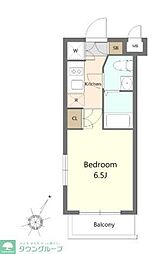 Le-lion Itabashi Premiumcourt 308 3階1Kの間取り