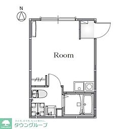 BoaSorte双葉町 4階ワンルームの間取り