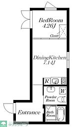 ＡＬＥＲＯ千石 4階1DKの間取り